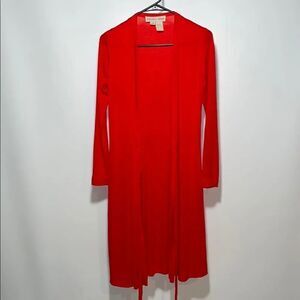Vintage Red Long Sleeve thin Cardigan